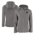 thumbnail image 1 of Women's Cutter & Buck  Gray George Washington University Evoke Eco Softshell Recycled Full-Zip Hooded Jacket, 1 of 3