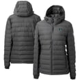 thumbnail image 1 of Women's Cutter & Buck Gray Gwinnett Stripers Mission Ridge Repreve Puffer Full-Zip Jacket, 1 of 3