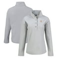 thumbnail image 1 of Women's Cutter & Buck Gray Houston Astros Hunts Point Eco Half-Snap Jacket, 1 of 3