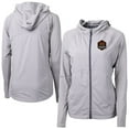 thumbnail image 1 of Women's-Cutter & Buck  Gray Houston Dynamo FC Adapt Eco Knit Hybrid Recycled Raglan Full-Zip Jacket, 1 of 3