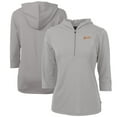 thumbnail image 1 of Women's Cutter & Buck Gray Idaho State Bengals Virtue Eco Pique Recycled Half-Zip Pullover Hoodie, 1 of 3