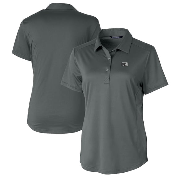 Women's Cutter & Buck Gray Jackson State Tigers Prospect Textured Stretch Polo