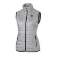 thumbnail image 1 of Women's Cutter & Buck Gray Kansas State Wildcats Rainier Full-Zip Puffer Vest, 1 of 1