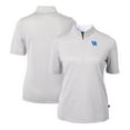 thumbnail image 1 of Women's Cutter & Buck  Gray Kentucky Wildcats DryTec Virtue Eco Pique Stripe Recycled Polo, 1 of 3