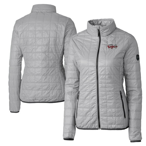 Women's Cutter & Buck Gray Lansing Lugnuts Rainier Primaloft Eco Full-Zip Jacket