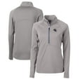 thumbnail image 1 of Women's Cutter & Buck  Gray Los Angeles Rams Helmet Logo Adapt Eco Knit Stretch Recycled Half-Zip Pullover Top, 1 of 3