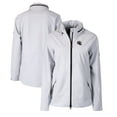 thumbnail image 1 of Women's Cutter & Buck  Gray Los Angeles Rams Helmet Logo Vapor Water Repellent Stretch Full-Zip Rain Jacket, 1 of 3