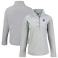 thumbnail image 1 of Women's Cutter & Buck  Gray Los Angeles Rams Hunts Point Eco Half-Snap Sweatshirt, 1 of 3
