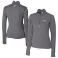 thumbnail image 1 of Women's Cutter & Buck Gray Los Angeles Rams Traverse Stretch Quarter-Zip Pullover Top, 1 of 3