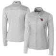 thumbnail image 1 of Women's Cutter & Buck  Gray Louisville Bats Stealth DryTec Hybrid Quilted Full-Zip Windbreaker Jacket, 1 of 3