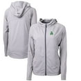 thumbnail image 1 of Women's Cutter & Buck Gray Marshall Thundering Herd Adapt Eco Knit Hybrid Recycled Full-Zip Hoodie, 1 of 3