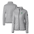 thumbnail image 1 of Women's Cutter & Buck Gray Marshall Thundering Herd Vault Rainier PrimaLoft Eco Insulated Full-Zip Puffer Jacket, 1 of 3