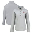 thumbnail image 1 of Women's Cutter & Buck Gray Miami Marlins Hunts Point Eco Half-Snap Jacket, 1 of 3