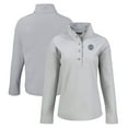 thumbnail image 1 of Women's Cutter & Buck Gray Milwaukee Brewers Hunts Point Eco Half-Snap Jacket, 1 of 3