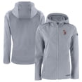 thumbnail image 1 of Women's Cutter & Buck  Gray Minnesota Golden Gophers Evoke Eco Softshell Recycled Full-Zip Hooded Jacket, 1 of 3