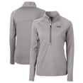 thumbnail image 1 of Women's Cutter & Buck Gray Montana State Bobcats Vault DryTec Adapt Eco Knit Stretch Recycled Raglan Half-Zip Top, 1 of 3