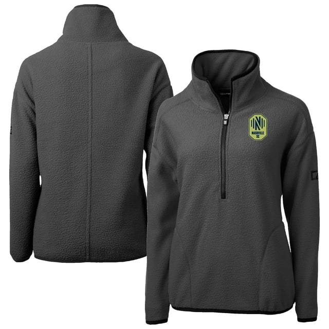Women's Cutter & Buck Gray Nashville SC Cascade Eco Fleece Pullover Jacket