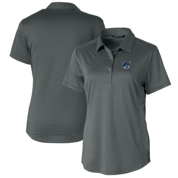 Women's Cutter & Buck Gray New Hampshire Wildcats DryTec Prospect Textured Stretch Polo