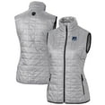 thumbnail image 1 of Women's Cutter & Buck Gray New Hampshire Wildcats Rainier Eco PrimaLoft Full-Zip Puffer Vest, 1 of 3