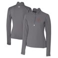 thumbnail image 1 of Women's Cutter & Buck  Gray Norfolk Tides Traverse DryTec Stretch Quarter-Zip Pullover Top, 1 of 3