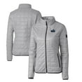 thumbnail image 1 of Women's Cutter & Buck Gray Old Dominion Monarchs Vault Rainier PrimaLoft Eco Insulated Full-Zip Puffer Jacket, 1 of 3