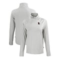 thumbnail image 1 of Women's Cutter & Buck Gray Round Rock Express Coastline Epic Comfort Eco Recycled Funnel Neck Raglan Pullover Top, 1 of 3