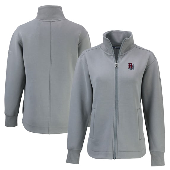 Women's Cutter & Buck Gray Round Rock Express Roam Eco Recycled Full-Zip Jacket