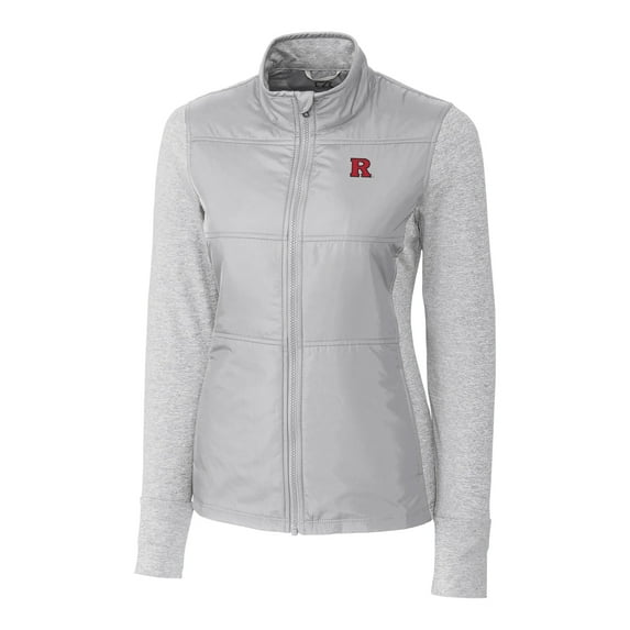 Women's Cutter & Buck Gray Rutgers Scarlet Knights Stealth Full-Zip Jacket