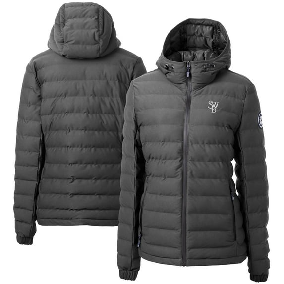 Women's Cutter & Buck Gray Scranton Wilkes-Barre RailRiders Mission Ridge Repreve Puffer Full-Zip Jacket