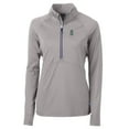 thumbnail image 1 of Women's Cutter & Buck Gray Seattle Mariners Adapt Eco Knit Stretch Half-Zip Pullover Top, 1 of 1