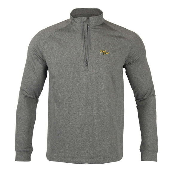 Men's Levelwear  Heather Charcoal Milwaukee Brewers City Connect Calibre Insignia Core Quarter-Zip Pullover Top