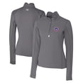 thumbnail image 1 of Women's Cutter & Buck  Gray South Bend Cubs Traverse DryTec Stretch Quarter-Zip Pullover Top, 1 of 3