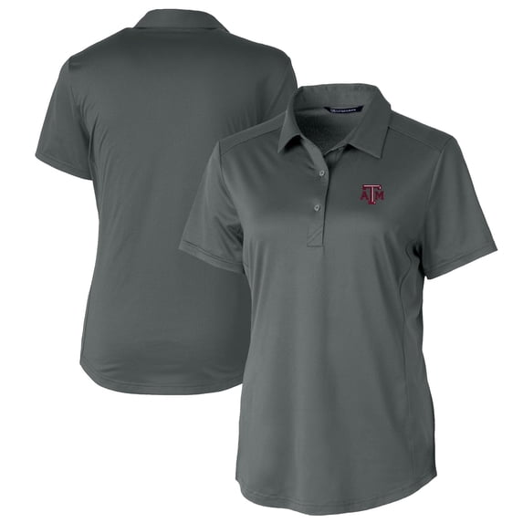 Women's Cutter & Buck Gray Texas A&M Aggies Prospect Textured Stretch Polo