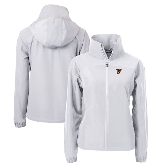 Women's Cutter & Buck Gray Texas-Rio Grande Valley Vaqueros Charter Eco Recycled Full-Zip Jacket