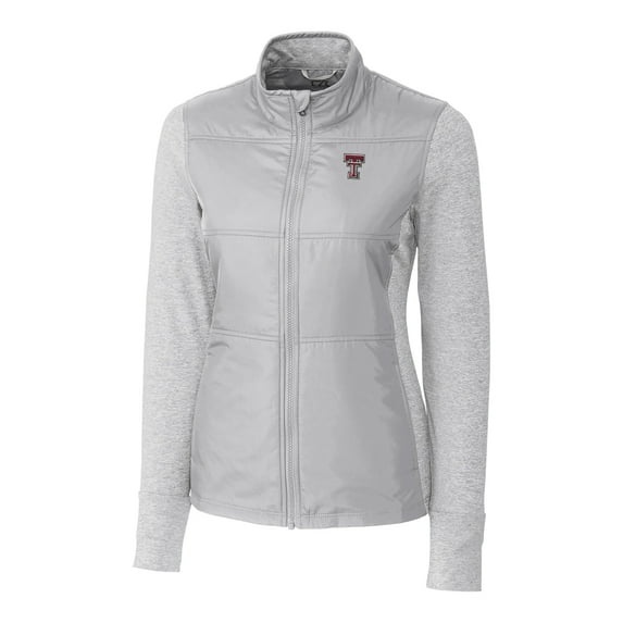 Women's Cutter & Buck Gray Texas Tech Red Raiders Stealth Full-Zip Jacket