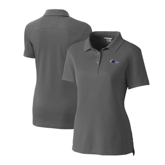 Women's Cutter & Buck  Gray UTSA Roadrunners Advantage DryTec Tri-Blend Pique Polo
