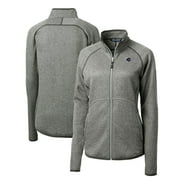 Women's Cutter & Buck  Gray UTSA Roadrunners Mainsail Sweater-Knit Full-Zip Jacket