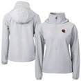 thumbnail image 1 of Women's Cutter & Buck Gray Washington Commanders  Charter Eco Recycled Half-Zip Hooded Anorak Jacket, 1 of 3