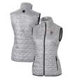 thumbnail image 1 of Women's Cutter & Buck Gray Washington State Cougars Vault Rainier PrimaLoft Eco Full-Zip Puffer Vest, 1 of 3