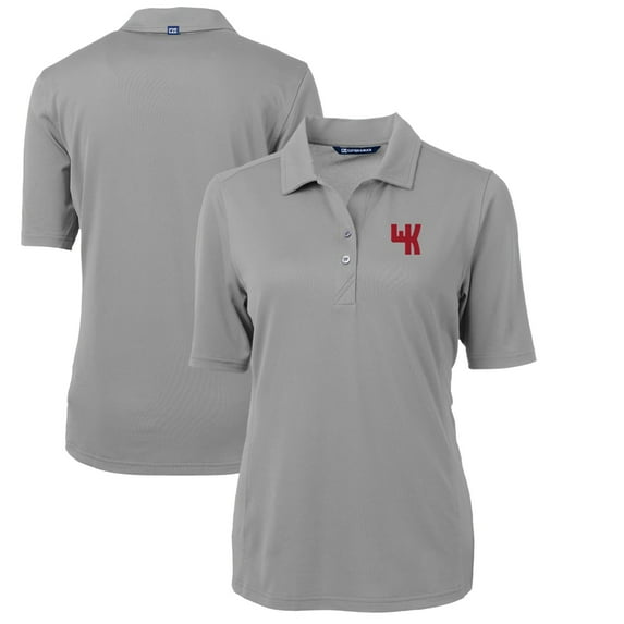 Women's Cutter & Buck Gray Western Kentucky Hilltoppers Team Virtue Eco Pique Recycled Polo