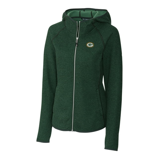 Women's Cutter & Buck Green Green Bay Packers Mainsail Full-Zip Jacket