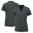 thumbnail image 1 of Women's Cutter & Buck  Heather Black Arkansas Razorbacks Forge Blade Collar V-Neck Top, 1 of 3