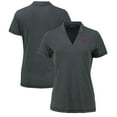 thumbnail image 1 of Women's Cutter & Buck Heather Black Cincinnati Reds Forge Stretch Blade DryTec V-Neck Polo, 1 of 3