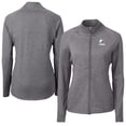 thumbnail image 1 of Women's Cutter & Buck  Heather Black Cleveland Browns Adapt Eco Knit Heather Recycled Full-Zip Jacket, 1 of 3