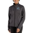 thumbnail image 1 of Women's Cutter & Buck Heather Black Detroit Lions Peshastin Fleece Recycled Raglan Full-Zip Jacket, 1 of 2