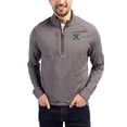 thumbnail image 1 of Women's-Cutter & Buck  Heather Black Hawaii Rainbow Warriors Adapt Eco Knit Stretch Recycled DryTec Raglan Quarter-Zip, 1 of 2