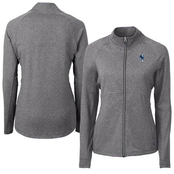 Women's Cutter & Buck Heather Black Indianapolis Colts Adapt Eco Knit Heather Full-Zip Jacket