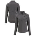 thumbnail image 1 of Women's Cutter & Buck Heather Black Jacksonville Jaguars  Peshastin Eco Fleece Recycled Tri-Blend Raglan Half-Zip Jacket, 1 of 3