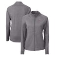 thumbnail image 1 of Women's Cutter & Buck  Heather Black Montana Grizzlies Adapt Eco Knit Heather Recycled Full-Zip Jacket, 1 of 3