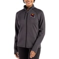 thumbnail image 1 of Women's Cutter & Buck Heather Black Washington Commanders Peshastin Fleece Recycled Raglan Full-Zip Jacket, 1 of 2